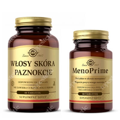 Solgar Women MenoPrime Set ZESTAW Dla kobiet w okresie menopauzy 30 tabletek + Zaawansowana formuła odżywcza 60 tabletek