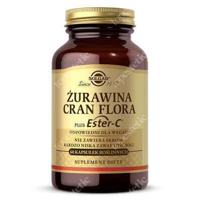 Solgar Żurawina Cran Flora Z probiotykami i Ester-C® 60 kapsułek