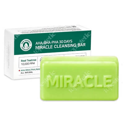 Some By Mi 30 Days Miracle Cleansing Bar Mydło z naturalnymi kwasami AHA i BHA przeznaczone do kuracji oczyszczającej skóry trądzikowej 95 g
