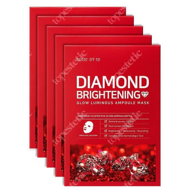 Some By Mi Diamond Brightening Mask ZESTAW Diamentowa rozjaśniająca maska do twarzy 5 szt.