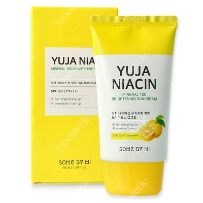 Some By Mi Yuja Niacin Mineral 100 Suncream SPF 50+++ Rozświetlający krem przeciwsłoneczny z filtrem 50 ml