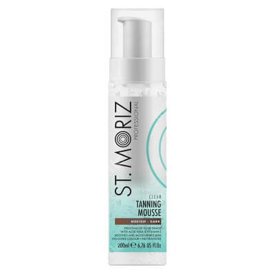 St Moriz Clear Tanning Mousse Medium - Dark Mus do opalania z efektem korekty koloru 200 ml