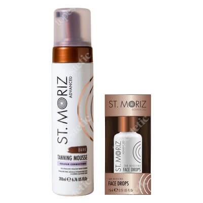 St Moriz Perfect Tan ZESTAW Samoopalająca pianka o ciemnym odcieniu 200 ml + Serum samoopalające do twarzy 15 ml