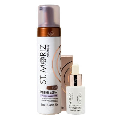 St Moriz Perfect Tan ZESTAW Samoopalająca pianka o ciemnym odcieniu 200 ml + Serum samoopalające do twarzy 15 ml