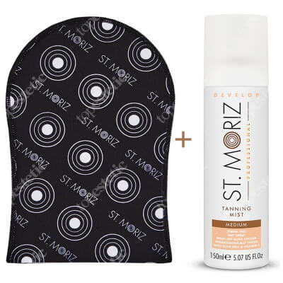 St Moriz Tanning Mist Medium + Tanning Applicator Mitt ZESTAW Mgiełka samoopalająca (średnia) 150 ml + Rękawica