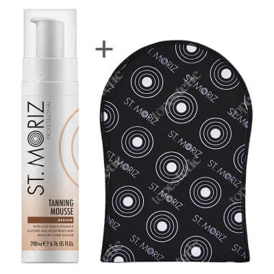 St Moriz Tanning Mousse Medium Set ZESTAW Mus samoopalający o średnim odcieniu 200 ml + Rękawica 1 szt