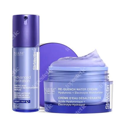 Strivectin Nightly Retexturizing Serum + Re - Quench Water Cream ZESTAW Serum na noc 30 ml + Nawilżający krem do twarzy 50 ml