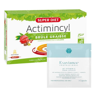 Super Diet Actimicyl Fat Burner + Exuviance Professional AF VITAMIN C Serum Capsules ZESTAW Super Diet spalanie tłuszczu 20x15ml + Exuviance kapsułki 3 szt