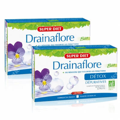 Super Diet Drainaflore Detox Set ZESTAW Detoksykacja 2x 20 x 15 ml
