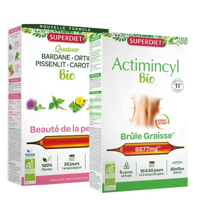 Super Diet Fat Burner + Beauty Skin ZESTAW Suplement diety 20x15ml + Suplement diety 20x15 ml