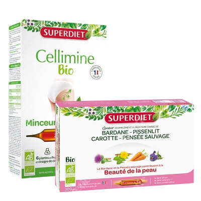 Super Diet Slimming + Beauty Face ZESTAW Wyszczuplanie 20x15 ml + Piękna i czysta skóra 20x15 ml