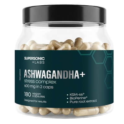 Supersonic Ashwaganda Stress Complex Suplement diety 180 kapsułek
