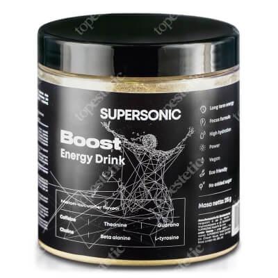 Supersonic Boost Energy Drink Napój energetyczny do treningu i pracy umysłowej - Melon, ogórek 215 g