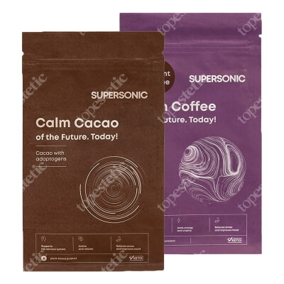 Supersonic Coffee and Cacao Set ZESTAW Kawa z adaptogenami 180 g + Kakao z ashwagandhą 225 g