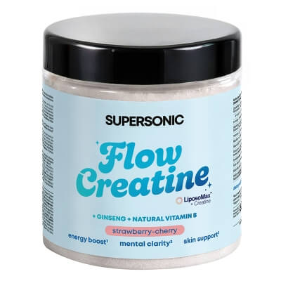 Supersonic Flow Creatine Kreatyna liposomalna z żeń-szeniem (smak truskawka-wiśnia) 150 g