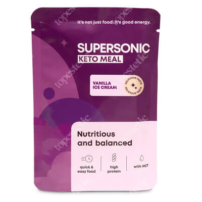Supersonic Food Powder Keto Pełnowartościowy posiłek, dieta niskowęglowodanowa - Lody waniliowe 80 g