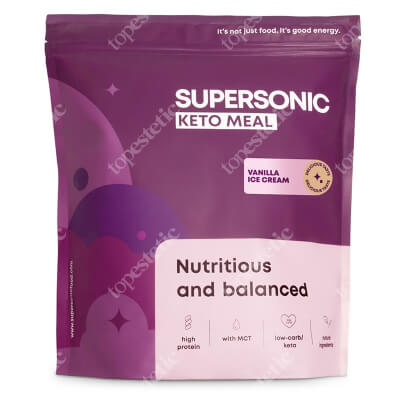 Supersonic Food Powder Keto Pełnowartościowy posiłek, dieta niskowęglowodanowa - Lody waniliowe 800 g
