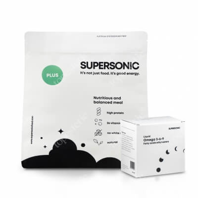 Supersonic Food Powder Plus Pełnowartościowy posiłek z dużą zawartością białka - Truskawka 1,44 kg