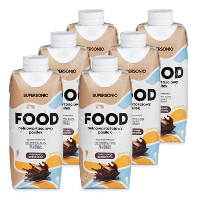 Supersonic Food Ready to Drink x 6 ZESTAW Pełnowartościowy posiłek o smaku kremowej czekolady 330 ml x 6