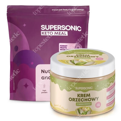 Supersonic Peanut Spread + Keto Meal ZESTAW Krem orzechowy - Pistacja 250 g + Posiłek - Owoce leśne z limonką 800 g