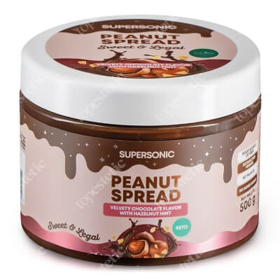 Supersonic Peanut Spread Low Carb Krem orzechowy z niską zawartością cukrów i węglowodanów - Czekolada, orzechy 500 g