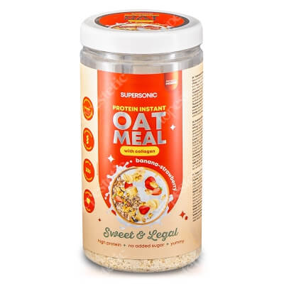 Supersonic Protein Instant Oat Meal Proteinowa owsianka błyskawiczna z kolagenem - Banan, truskawka 660 g
