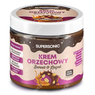 Supersonic Protein Spread Krem orzechowy o smaku czekolady i karmelu z kawałkami orzechów 160 g