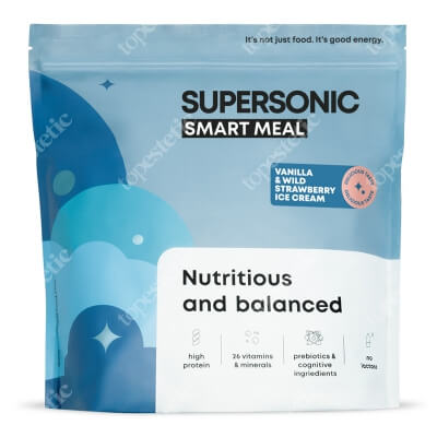 Supersonic Smart Meal Pełnowartościowy posiłek o smaku lodów waniliowych z dziką truskawką 1300 g