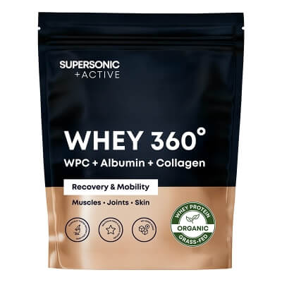 Supersonic WHEY 360° Odżywka białkowa o smaku lodów waniliowo-śmietankowych 500 g