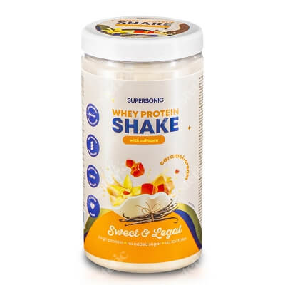 Supersonic Whey Protein Shake with Collagen Proteinowy shake z kolagenem - Karmel i śmietanka 560 g