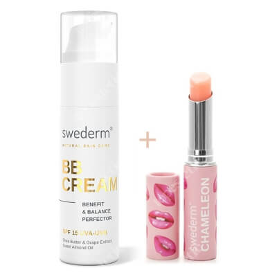 Swederm BB Cream Benefit Balance Perfector SPF 15 UVA-UVB + Chameleon Lip Balm ZESTAW Krem BB do twarzy SPF15 30 ml + Balsam do ust 3 ml