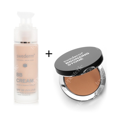 Swederm Bronzing Stone + BB Cream Benefit Balance Perfector SPF 15 UVA-UVB ZESTAW Kamień brązujący 13 g + Krem BB do twarzy SPF15 30 ml