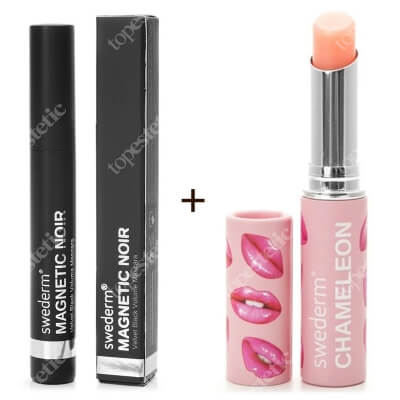 Swederm Chameleon Lip Balm + Magnetic Noir Mascara ZESTAW Balsam do ust 3 ml + Maskara 9,5 ml