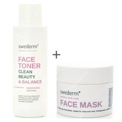 Swederm Face Mask + Face Toner ZESTAW Maska do twarzy 4w1 odżywienie, równowaga, oczyszczenie i delikatny peeling 100 ml + Tonik do twarzy 200 ml