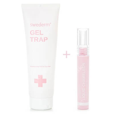 Swederm Gel Trap + Liquid Chamelon Lip Oil ZESTAW Nawilżający żel do ciała z kwasem hialuronowym i witaminą E 250 ml + Ochronny olejek do ust 3 ml