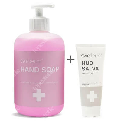 Swederm Hudsalva + Hand Soap ZESTAW Silnie natłuszczająca maść do pielęgnacji dłoni, stóp, łokci 100ml + Mydło do dłoni 500 ml