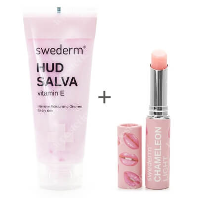 Swederm Hudsalva Vitamin E + Chameleon Light Lip Balm ZESTAW Silnie natłuszczająca maść wzbogacona witaminą E 100 ml + Balsam do ust 3 ml