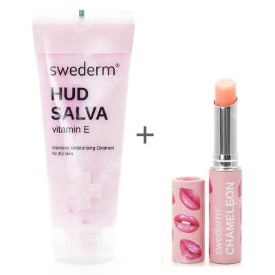 Swederm Hudsalva Vitamin E + Chameleon Lip Balm ZESTAW Silnie natłuszczająca maść wzbogacona witaminą E 100 ml + Balsam do ust 3 ml