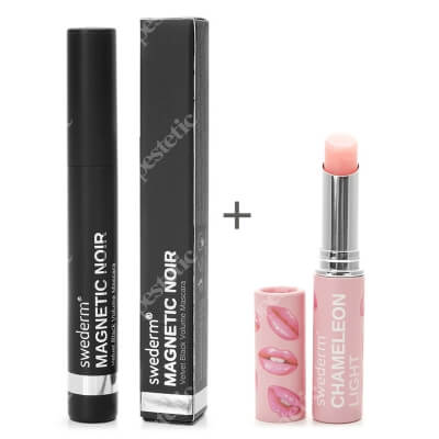 Swederm Magnetic Noir Mascara + Chameleon Light Lip Balm ZESTAW Maskara 9,5 ml + Balsam do ust 3 ml