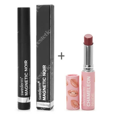 Swederm Magnetic Noir Mascara + Chameleon Nude Lip Balm ZESTAW Maskara 9,5 ml + Balsam do ust 3 ml