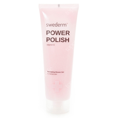 Swederm Power Polish Złuszczający żel pod prysznic z kwasem glikolowym (AHA), witaminą E, B5, papainą i ekologicznymi peelingującymi ziarnami 250 ml