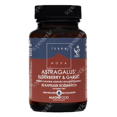 Terranova Astragalus Elderberry And Garlic Suplement diety 50 kaps.