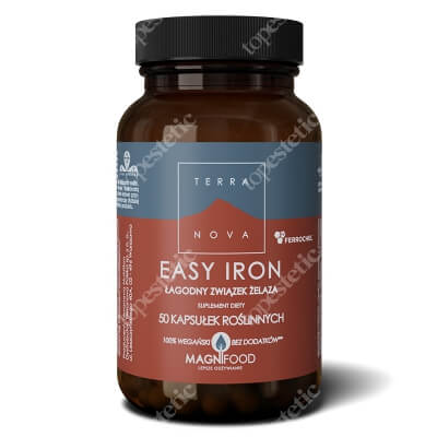 Terranova Easy Iron 20 mg Łagodne żelazo 50 kaps. wegańskich