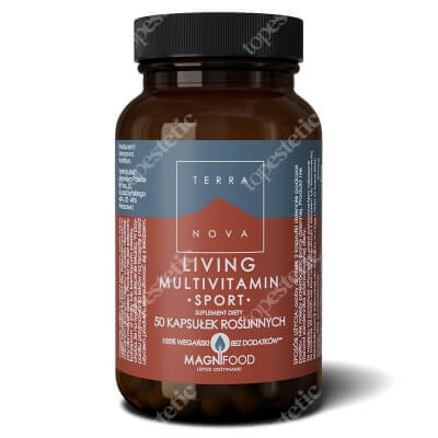 Terranova Living Multivitamin Sport Zawiera 12 witamin, 9 składników mineralnych oraz 6 różnych roślin 50 kaps. roślinnych