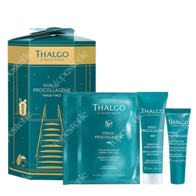 Thalgo Anti Wrinkles Face Routine ZESTAW Przeciwzmarszczkowy krem 30 ml + Serum korygujące zmarszczki 10 ml + Przeciwzmarszczkowe płatki pod oczy 2 x 2 szt