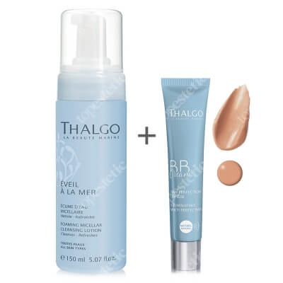 Thalgo BB Cream Illuminating Multi-Perfection + Foaming Micellar Cleansing Lotion ZESTAW Rozświetlający wielofunkcyjny krem (kolor Natural) 40 ml + Morska pianka oczyszczająca 150 ml