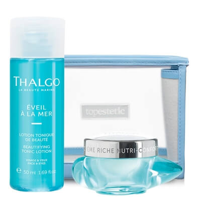 Thalgo Beautifying Set ZESTAW Upiększający tonik 50 ml + Krem odżywczy 50 ml + Kosmetyczka 1 szt
