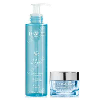 Thalgo Beautifying Tonic Lotion + Nutri Soothing Cream ZESTAW Upiększający tonik 200 ml + Odżywczy i łagodzący krem 15 ml