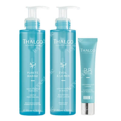 Thalgo Beauty Way ZESTAW Upiększający tonik 200 ml + Rozświetlający wielofunkcyjny krem (kolor Natural) 40 ml + Delikatny żel myjący 200 ml