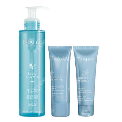 Thalgo Clean And Mat ZESTAW Upiększający tonik 200 ml + Fluid Normalizująco-matujący 40 ml + Maska oczyszczająco-matująca 40 ml